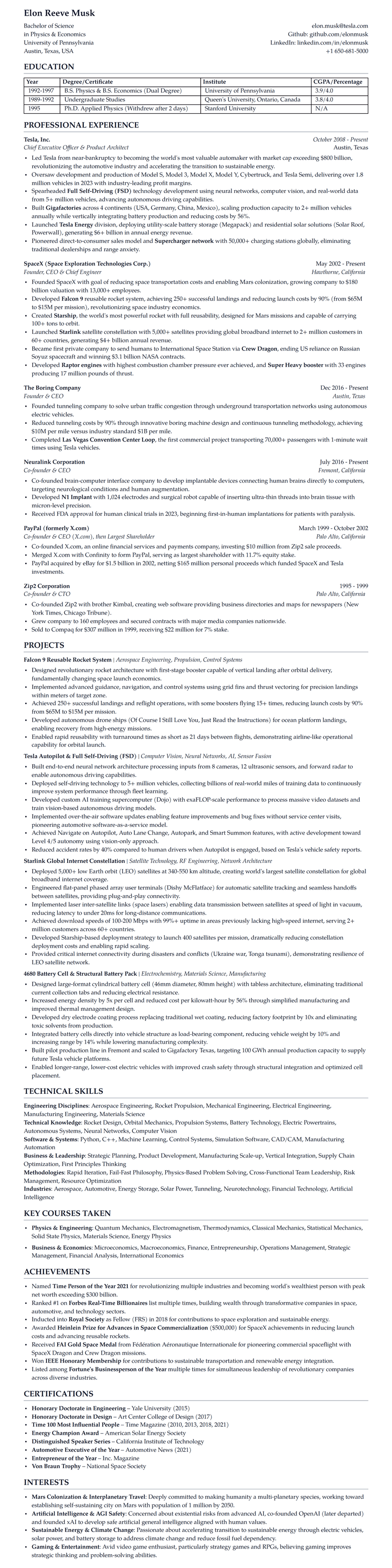 Minimalist template preview